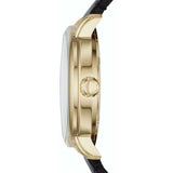 Marc Jacobs Fergus White Dial Black Leather Strap Watch for Men - MBM5081