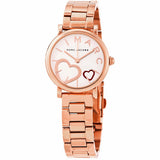 Marc Jacobs Classic White Dial Rose Gold Steel Strap Watch for Women - MJ3592
