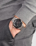 Maserati Triconic Chronograph Black Dial Silver Steel Strap Watch For Men - R8873639002