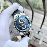 Maurice Lacroix Aikon Chronograph Blue Dial Blue Leather Strap Watch For Men - AI1018-SS001-432-4
