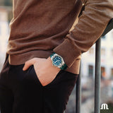 Maurice Lacroix Aikon Venturer Green Dial Green Rubber Strap Watch for Men - AI6057-SSL50-630-5