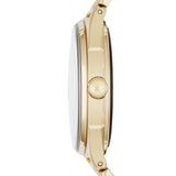 Marc Jacobs Marc Tether Transparent Gold Dial Gold Steel Strap Watch for Women - MBM3413