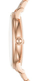 Marc Jacobs Roxy White Dial Rose Gold Steel Strap Watch for Women - MJ3523