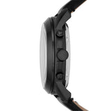 Fossil Grant Automatic Black Dial Black Leather Strap Watch for Men - ME3028