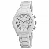 Emporio Armani Chronograph Ceramic White Dial Watch For Women - AR1403