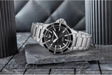 Emporio Armani World Explorer Solar Black Dial Silver Steel Strap Watch for Men - AR11787