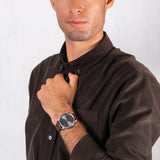 Lacoste Madrid Gray Dial Brown Leather Strap Watch for Men - 2011066