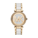 Michael Kors Parker White Dial Two Tone Steel Strap Watch for Women - MK6313