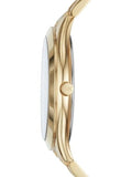Michael Kors Slim Runway Analog Gold Dial Gold Steel Strap Watch For Women - MK3739