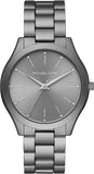Michael Kors Slim Runway Quartz Grey Dial Grey Steel Strap Watch For Women - MK4506