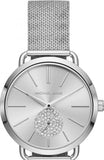 Michael Kors Portia Silver Dial Silver Mesh Bracelet Watch for Women - MK3843