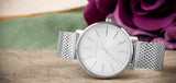 Michael Kors Pyper Quartz White Dial Silver Mesh Strap Watch for Women - MK4338