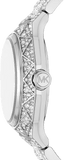 Michael Kors Raquel Three Hand Crystals Silver Dial Silver Steel Strap Watch For Women - MK4691