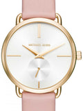 Michael Kors Portia Quartz White Dial Pink Leather Strap Watch For Women - MK2659