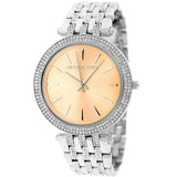Michael Kors Darci Orange Dial Silver Stainless Steel Strap Watch for Women - MK3218