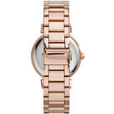 Michael Kors Catlin Black Dial Rose Gold Steel Strap Watch for Women - MK3339