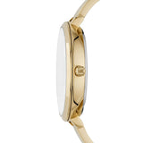 Michael Kors Parker Crystals Gold Dial Gold Steel Strap Watch For Women - MK4469