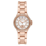 Michael Kors Camille Multifunction White Dial Rose Gold Steel Strap Watch For Women  - MK4700