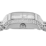 Michael Kors Emery Pave Double Wrap White Dial Silver Steel Strap Watch for Women - MK4834