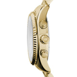Michael Kors Lexington Chronograph Gold Dial Gold Steel Strap Watch for Women - MK5556