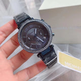 Michael Kors Parker Chronograph Blue Dial Blue Steel Strap Watch For Women - MK6418