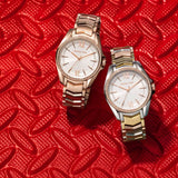 Michael Kors Whitney Quartz White Dial Rose Gold Steel Strap Watch For Women - MK6694