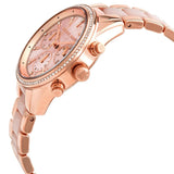 Michael Kors Ritz Chronograph Mother of Pearl White Dial Two Tone Steel Strap Watch For Women - MK6769