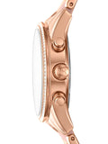 Michael Kors Ritz Chronograph Mother of Pearl White Dial Two Tone Steel Strap Watch For Women - MK6769