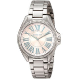 Michael Kors Kacie Three Hand Pink Dial Silver Steel Strap Watch for Women - MK6929
