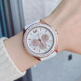 Michael Kors Oversized Sport Quartz White Dial White Rubber Strap Watch For Women - MK6945