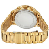 Michael Kors Layton Chronograph Gold Dial Gold Steel Strap Watch For Women - MK6977