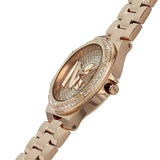 Michael Kors Lennox Three Hand Rose Gold Dial Rose Gold Steel Strap Watch For Women - MK7230