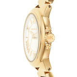 Michael Kors Camille Quartz White Dial Gold Steel Strap Watch For Women - MK7255