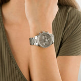 Michael Kors Ritz Chronograph Crystals Silver Dial Silver Steel Strap Watch For Women - MK7301