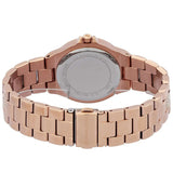 Michael Kors Lennox Three-Hand Silver Dial Rose Gold Steel Strap Watch For Women - MK7362