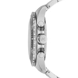 Michael Kors Everest Chronograph Black Dial Silver Steel Strap Watch For Men - MK8256