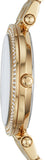 Michael Kors Mini Darci Quartz Black Dial Gold Steel Strap Watch For Women - MK3738