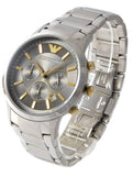 Emporio Armani Quartz Grey Dial Silver Steel Strap Watch For Men - AR11047