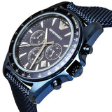 Emporio Armani Sportivo Chronograph Blue Dial Blue Nylon Strap Watch for Men - AR6132