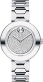 Movado Bold Silver Dial Silver Steel Strap Watch For Women - 3600567