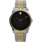 Movado Museum Classic Black Dial Two Tone Steel Strap Watch For Men - 606899