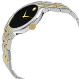 Movado Veturi Quartz Black Dial Two Tone Steel Strap Watch for Men - 0606932