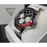 Guess Odyssey Multifunction Blue Dial Silver Steel Strap Watch For Men - W1107G2