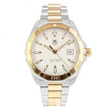 Tag Heuer Aquaracer Quartz White Dial Two Tone Steel Strap Watch for Men - WAY1120.BB0930