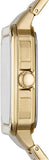 Fossil Inscription Automatic Skeleton Black Dial Gold Steel Strap Watch for Men - BQ2573