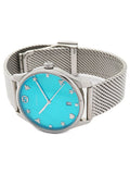 Gucci G-Timeless Turquiose Mother of Pearl Dial Silver Mesh Bracelet Watch For Women - YA1264039