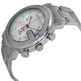 Gucci G Chrono Chronograph White Dial Silver Steel Strap Watch For Men - YA101339