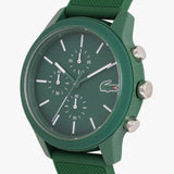 Lacoste 12.12 Chronograph Green Dial Green Silicone Strap Watch for Men - 2010973