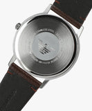 Emporio Armani Kappa Silver Dial Brown Leather Strap Watch for Men - AR11173