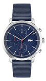 Lacoste Replay Chronograph Blue Dial Blue Leather Strap Watch for Men - 2011176